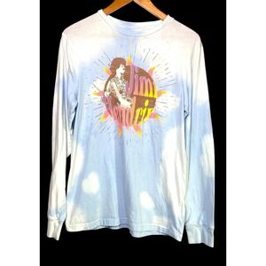 Jimi Hendrix Unisex‎ Blue Tie-Dye Cotton Long Sleeve T-Shirt Size M